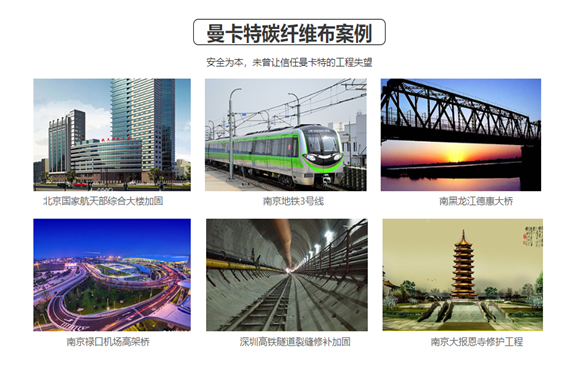 這些工程都在用曼卡特碳纖維布，您還等什么？